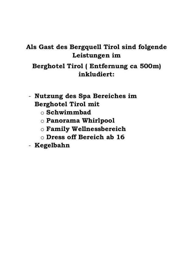 Bergquell Tirol Appartamento